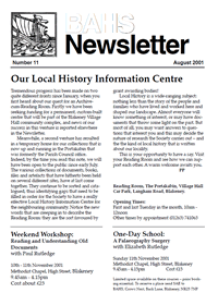 BAHS Newsletter No 11 - August 2001