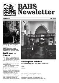 BAHS Newsletter No 23 - July 2007