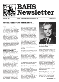 BAHS Newsletter No 29 - July 2010