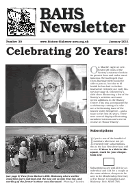 BAHS Newsletter No 30 - January 2011