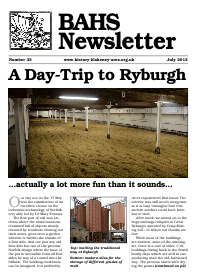BAHS Newsletter No 33 - July 2012