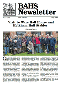 BAHS Newsletter No 41 - July 2016