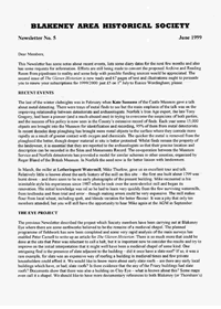 BAHS Newsletter No 5 - June 1999