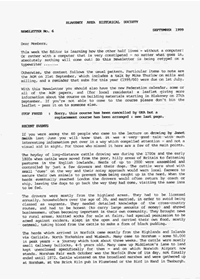 BAHS Newsletter No 6 - September 1999