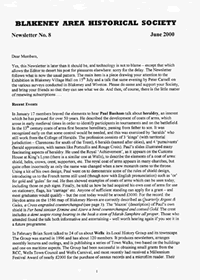 BAHS Newsletter No 8 - June 2000