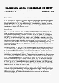 BAHS Newsletter No 9 - September 2000