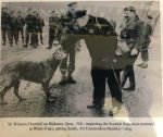 Sir Winston Churchill on Blakeney Quay in 1941