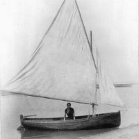 Serica in Blakeney Cut - the future Mary Catling on board1933